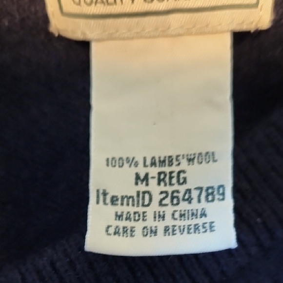 L.L. Bean Navy V-Neck Sweater - Picture 5 of 7